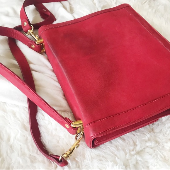 Anthropologie MySuelly Retro Red Leather Purse - Picture 5 of 8